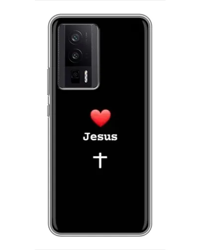 Чехол для Xiaomi POCO F5 Pro с картинкой «Сердце - Jesus» Чехол для Xiaomi POCO F5 Pro с картинкой «Сердце - Jesus»