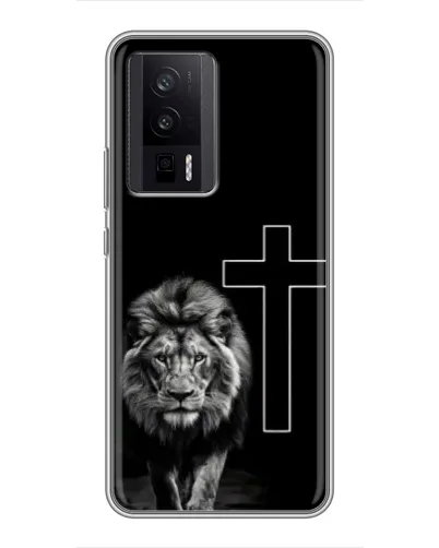 Чехол для Xiaomi POCO F5 Pro с картинкой «Лев и Крест» Чехол для Xiaomi POCO F5 Pro с картинкой «Лев и Крест»