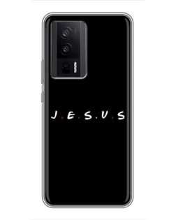 Чехол для Xiaomi POCO F5 Pro с картинкой «Точки веры J.E.S.U.S.»