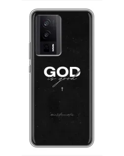 Чехол для Xiaomi POCO F5 Pro с картинкой «GOD — Бог над всем»
