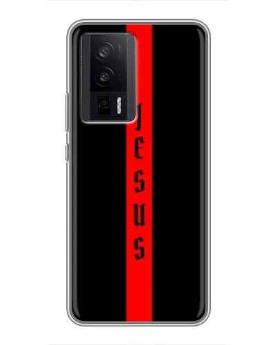 Чехол для Xiaomi POCO F5 Pro с картинкой «Красная линия веры» Чехол для Xiaomi POCO F5 Pro с картинкой «Красная линия веры»