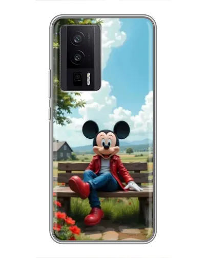 Чехол для Xiaomi POCO F5 Pro с картинкой «Микки на скамейке» Чехол для Xiaomi POCO F5 Pro с картинкой «Микки на скамейке»