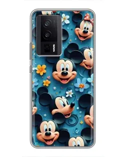 Чехол для Xiaomi POCO F5 Pro с картинкой «Паттерн Микки и Минни»
