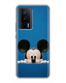 Чехол для Xiaomi POCO F5 Pro с картинкой «Микки выглядывает»