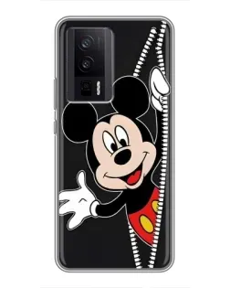 Чехол для Xiaomi POCO F5 Pro с картинкой «Микки раздвигает стены»