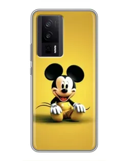 Чехол для Xiaomi POCO F5 Pro с картинкой «Микки на желтом»