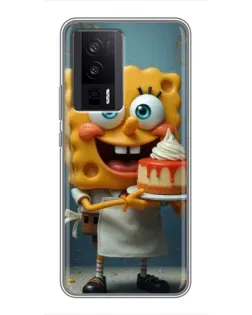 Чехол для Xiaomi POCO F5 Pro с картинкой «Повар Спанч Боб»