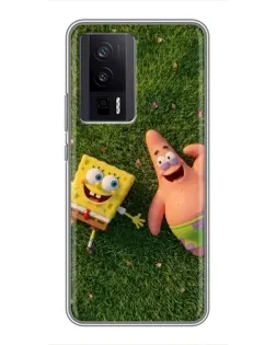 Чехол для Xiaomi POCO F5 Pro с картинкой «Друзья на лужайке»