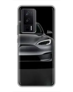 Чехол для Xiaomi POCO F5 Pro с картинкой «Tesla Model S Look»