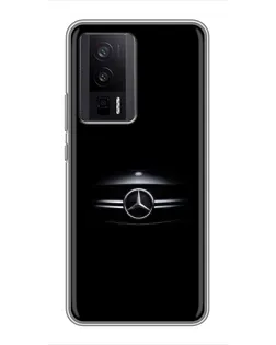 Чехол для Xiaomi POCO F5 Pro с картинкой «Mercedes — абстрактные линии»