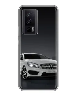 Чехол для Xiaomi POCO F5 Pro с картинкой «Mercedes AMG GT Silver»