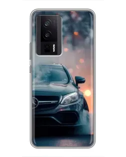 Чехол для Xiaomi POCO F5 Pro с картинкой «Mercedes — ночной город»