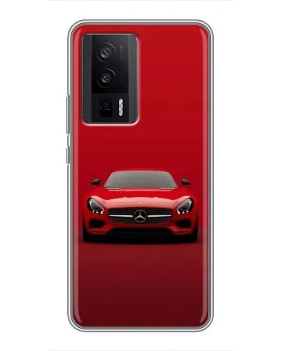 Чехол для Xiaomi POCO F5 Pro с картинкой «Красный Mercedes AMG»