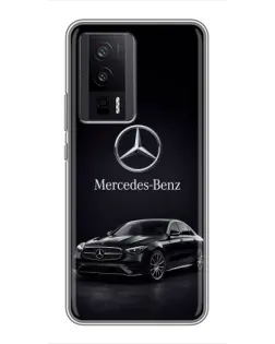 Чехол для Xiaomi POCO F5 Pro с картинкой «Mercedes — решетка радиатора»
