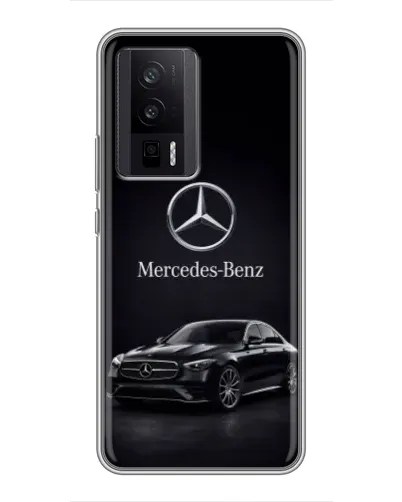 Чехол для Xiaomi POCO F5 Pro с картинкой «Mercedes — решетка радиатора»