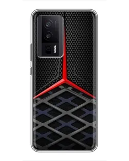 Чехол для Xiaomi POCO F5 Pro с картинкой «Mercedes Carbon Grid»