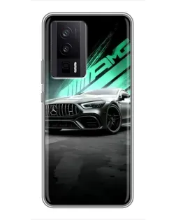 Чехол для Xiaomi POCO F5 Pro с картинкой «Темный Mercedes AMG»