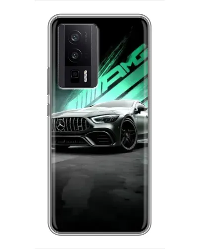 Чехол для Xiaomi POCO F5 Pro с картинкой «Темный Mercedes AMG»