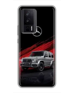 Чехол для Xiaomi POCO F5 Pro с картинкой «Mercedes G-Class красный»