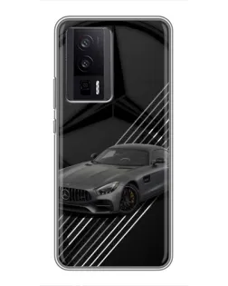 Чехол для Xiaomi POCO F5 Pro с картинкой «Mercedes AMG — графика»