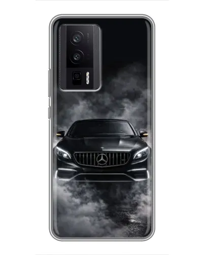 Чехол для Xiaomi POCO F5 Pro с картинкой «Mercedes в дыму»