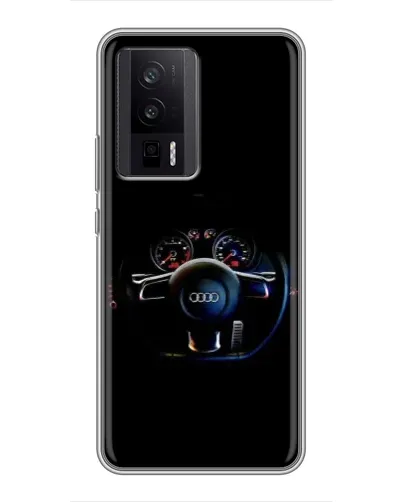 Чехол для Xiaomi POCO F5 Pro с картинкой «Салон Audi — руль» Чехол для Xiaomi POCO F5 Pro с картинкой «Салон Audi — руль»