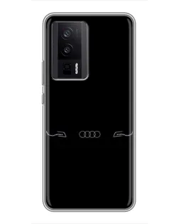 Чехол для Xiaomi POCO F5 Pro с картинкой «Audi — световой подпись»