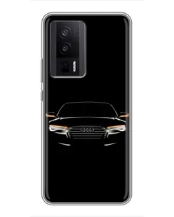 Чехол для Xiaomi POCO F5 Pro с картинкой «Audi — ночной контур» Чехол для Xiaomi POCO F5 Pro с картинкой «Audi — ночной контур»