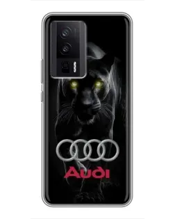 Чехол для Xiaomi POCO F5 Pro с картинкой «Пантера и Audi» Чехол для Xiaomi POCO F5 Pro с картинкой «Пантера и Audi»