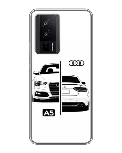 Чехол для Xiaomi POCO F5 Pro с картинкой «Audi — контрастный дизайн» Чехол для Xiaomi POCO F5 Pro с картинкой «Audi — контрастный дизайн»