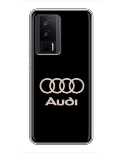 Чехол для Xiaomi POCO F5 Pro с картинкой «Audi — золотой логотип» Чехол для Xiaomi POCO F5 Pro с картинкой «Audi — золотой логотип»