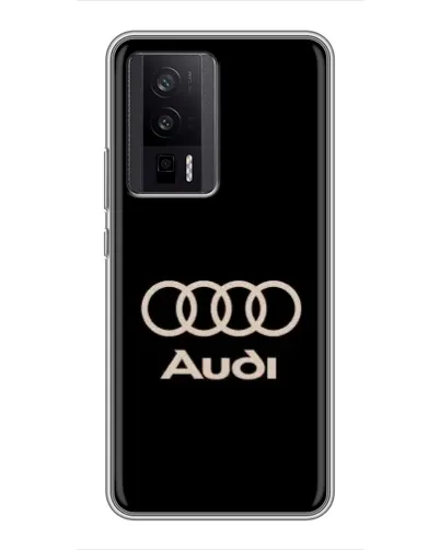 Чехол для Xiaomi POCO F5 Pro с картинкой «Audi — золотой логотип» Чехол для Xiaomi POCO F5 Pro с картинкой «Audi — золотой логотип»