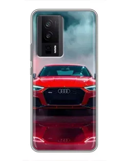 Чехол для Xiaomi POCO F5 Pro с картинкой «Audi RS — красный стиль» Чехол для Xiaomi POCO F5 Pro с картинкой «Audi RS — красный стиль»