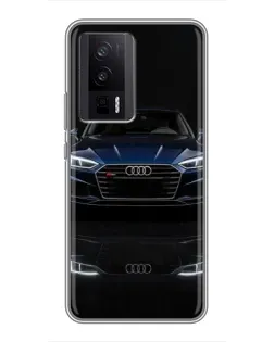 Чехол для Xiaomi POCO F5 Pro с картинкой «Audi — ночное отражение» Чехол для Xiaomi POCO F5 Pro с картинкой «Audi — ночное отражение»