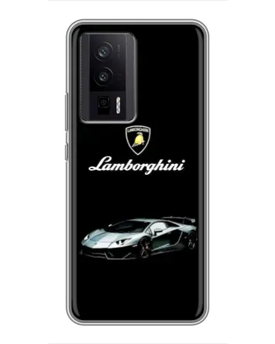 Чехол для Xiaomi POCO F5 Pro с картинкой «Логотип Lamborghini классика»