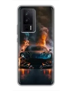 Чехол для Xiaomi POCO F5 Pro с картинкой «Lamborghini дымная эстетика» Чехол для Xiaomi POCO F5 Pro с картинкой «Lamborghini дымная эстетика»