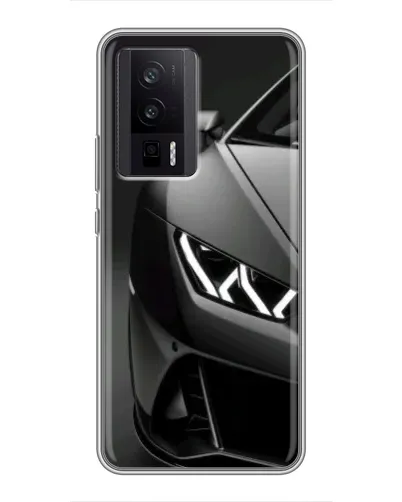 Чехол для Xiaomi POCO F5 Pro с картинкой «Lamborghini фары детализация»