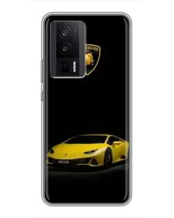 Чехол для Xiaomi POCO F5 Pro с картинкой «Lamborghini желтый акцент» Чехол для Xiaomi POCO F5 Pro с картинкой «Lamborghini желтый акцент»
