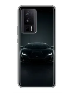 Чехол для Xiaomi POCO F5 Pro с картинкой «Черный Lamborghini Aventador» Чехол для Xiaomi POCO F5 Pro с картинкой «Черный Lamborghini Aventador»