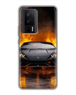 Чехол для Xiaomi POCO F5 Pro с картинкой «Lamborghini в огне» Чехол для Xiaomi POCO F5 Pro с картинкой «Lamborghini в огне»