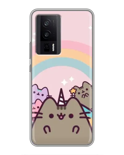 Чехол для Xiaomi POCO F5 Pro с картинкой «Единорог Pusheen» Чехол для Xiaomi POCO F5 Pro с картинкой «Единорог Pusheen»