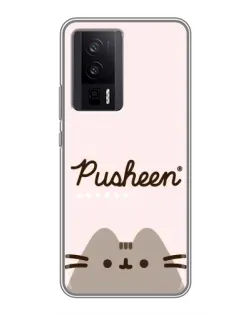 Чехол для Xiaomi POCO F5 Pro с картинкой «Pusheen логотип» Чехол для Xiaomi POCO F5 Pro с картинкой «Pusheen логотип»
