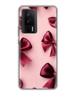 Чехол для Xiaomi POCO F5 Pro с картинкой «Бордовый атлас»