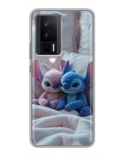 Чохол для Xiaomi POCO F5 Pro з картинкою «Плюшеві Стіч Ангел»