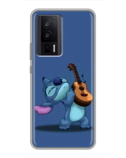 Чехол для Xiaomi POCO F5 Pro с картинкой «Стич с укулеле»