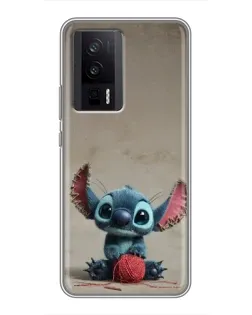 Чохол для Xiaomi POCO F5 Pro з картинкою «Стіч на чоричневому фоні»