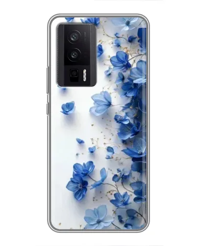 Чехол для Xiaomi POCO F5 Pro с картинкой «Голубой цветочный каскад» Чехол для Xiaomi POCO F5 Pro с картинкой «Голубой цветочный каскад»
