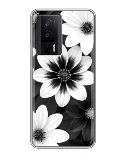Чехол для Xiaomi POCO F5 Pro с картинкой «Монохромные астры» Чехол для Xiaomi POCO F5 Pro с картинкой «Монохромные астры»