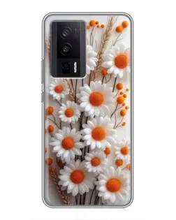 Чехол для Xiaomi POCO F5 Pro с картинкой «Белые сухоцветы» Чехол для Xiaomi POCO F5 Pro с картинкой «Белые сухоцветы»