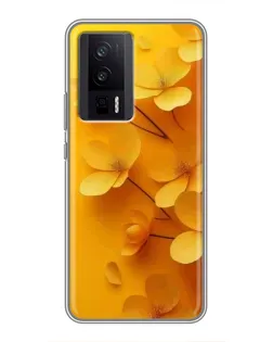Чехол для Xiaomi POCO F5 Pro с картинкой «Золотые лепестки» Чехол для Xiaomi POCO F5 Pro с картинкой «Золотые лепестки»